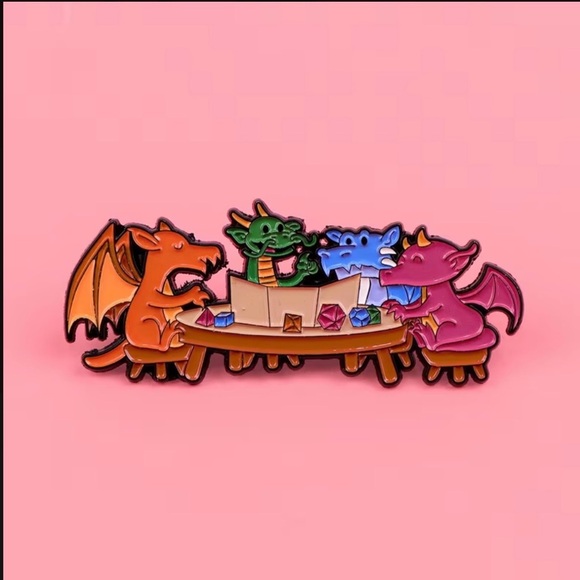 Colorful Dragon Enamel Pin - Picture 2 of 3